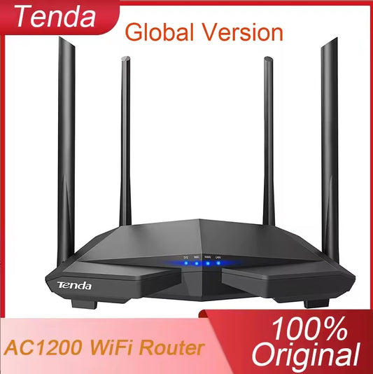 100% Original Tenda AC6 AC1200 Smart Dual-Band WiFi Router | High-Speed 5GHz & 2.4GHz | Long-Range Coverage | MU-MIMO Technology | 100% Original Global Version