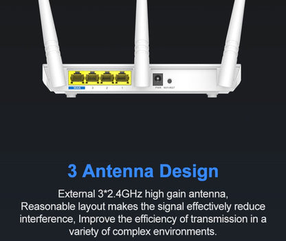 Tenda F3 Wifi Extender (New Box Packed) - Tenda Wifi Router -Tenda F3 300Mbps 3 Antenna Wireless Router - Works Wirelessly and wired