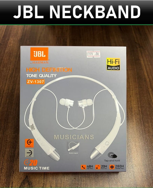 JBL ZV 1307 Wireless Bluetooth Neckband | Hi-Fi HD Sound | Premium Comfort & Long Battery Life for Music, Calls & Daily Use